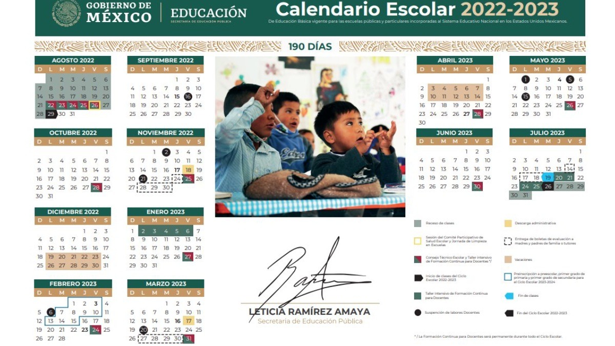 SEP hace modificaciones al calendario escolar del ciclo 20222023