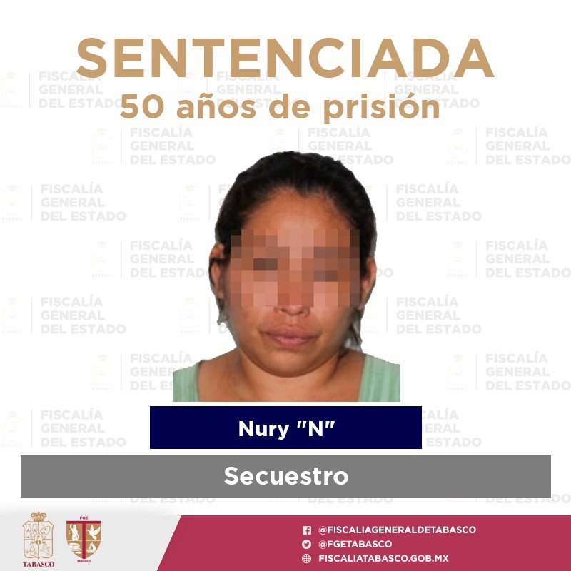 Por secuestro, dan 50 años de cárcel a mujer – Novedades de Tabasco