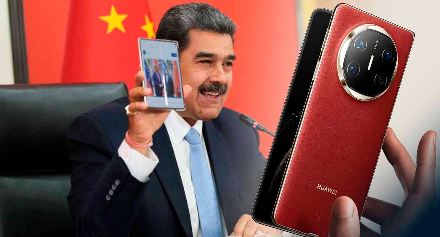 Nicolás Maduro presume su nuevo Huawei