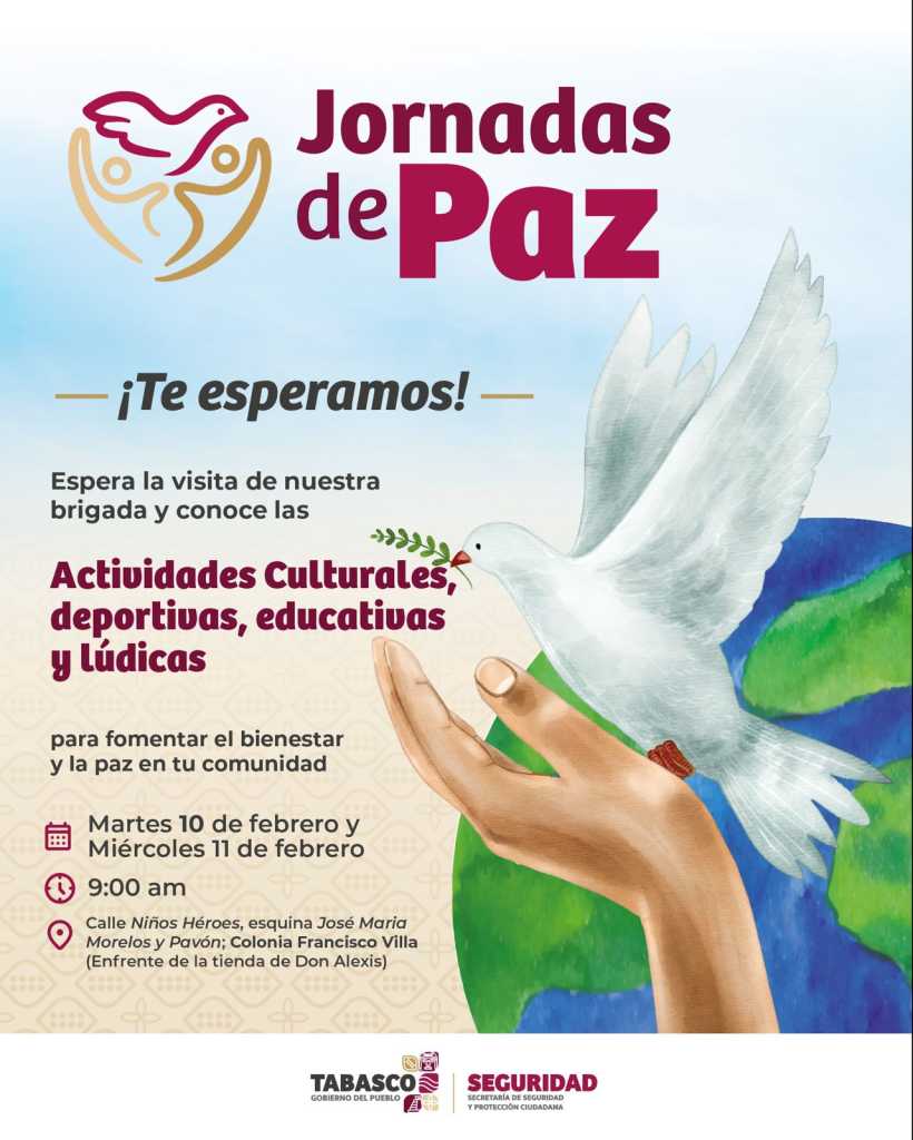 Iniciarán este martes Jornadas de Paz en la colonia Francisco Villa del ...