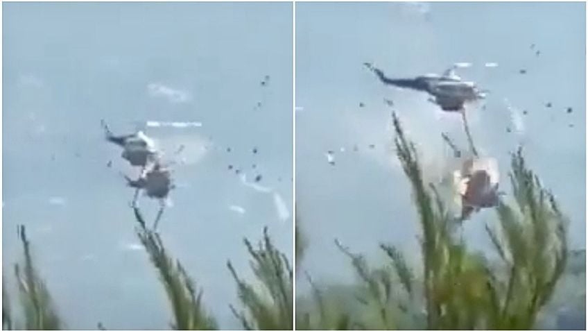 Helicópteros se estrellan en pleno vuelo - Novedades de Tabasco